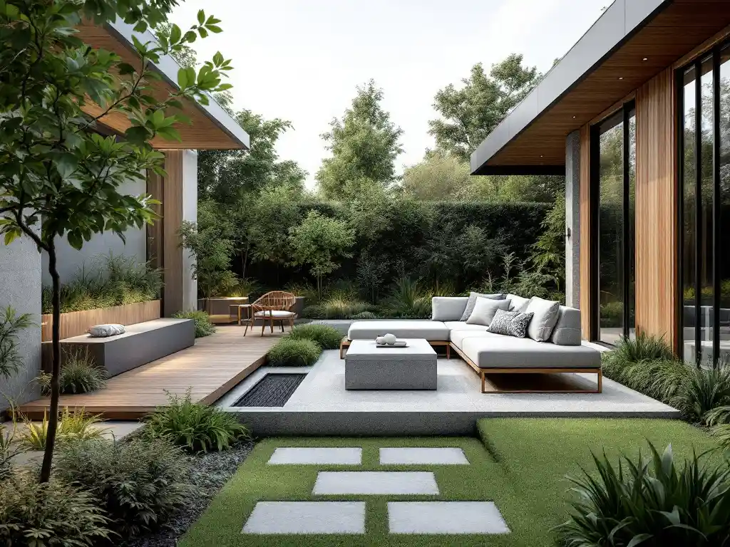 aménagement jardin contemporain